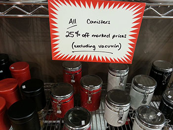 25% off all Canisters for December